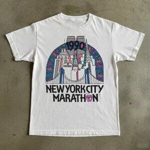 Classic Retro 90s NYC Landmarks Runner Graphic Sport Tee